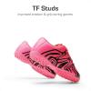 image:imageDREAM PAIRS Boys Girls Indoor Turf Soccer Cleats Lace Up Athletic Youth Futsal Football Shoes for LittleBig KidHot Pink