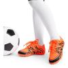 image:imageDREAM PAIRS Boys Girls Indoor Turf Soccer Cleats Lace Up Athletic Youth Futsal Football Shoes for LittleBig KidOrange