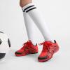image:imageDREAM PAIRS Boys Girls Indoor Turf Soccer Cleats Lace Up Athletic Youth Futsal Football Shoes for LittleBig KidRedBlackWhite