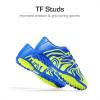 image:imageDREAM PAIRS Boys Girls Indoor Turf Soccer Cleats Lace Up Athletic Youth Futsal Football Shoes for LittleBig KidRoyalLemon GreenWhite