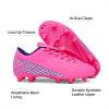 image:imageDREAM PAIRS Boys Girls Outdoor Soccer Cleats Firm Ground Football Shoes for LittleBig KidFuchsiaRoyalBlue