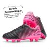 image:imageDREAM PAIRS Boys Girls Outdoor Sport Football Shoes Soccer Cleats for LittleBig KidBlackHot Pink