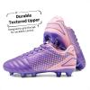 image:imageDREAM PAIRS Boys Girls Outdoor Sport Football Shoes Soccer Cleats for LittleBig KidLightPurplePink