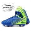 image:imageDREAM PAIRS Boys Girls Outdoor Sport Football Shoes Soccer Cleats for LittleBig KidRoyalBlueNeonGreen