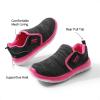 image:imageDREAM PAIRS Boys Girls Shoes Kids Slip on Tennis EZOns MightyMovers Running Athletic Barefoot Zero Drop Sports SneakersBlackFuchsia