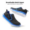 image:imageDREAM PAIRS Boys Girls Shoes Kids Slip on Tennis EZOns MightyMovers Running Athletic Barefoot Zero Drop Sports SneakersBlackGreyRoyal