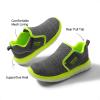 image:imageDREAM PAIRS Boys Girls Shoes Kids Slip on Tennis EZOns MightyMovers Running Athletic Barefoot Zero Drop Sports SneakersGreyNeon