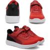 image:imageDREAM PAIRS Boys Girls Shoes Kids Tennis EZOns MagicZips Athletic Running Walking Barefoot Zero Drop SneakersRedBlack