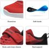 image:imageDREAM PAIRS Boys Girls Shoes Kids Tennis EZOns MagicZips Athletic Running Walking Barefoot Zero Drop SneakersRedBlack
