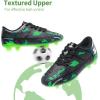 image:imageDREAM PAIRS Boys Girls Soccer Cleats Kids Football Shoes for LittleBig KidBlackGreen