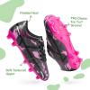 image:imageDREAM PAIRS Boys Girls Soccer Cleats Kids Football Shoes for LittleBig KidBlackHot Pink