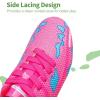 image:imageDREAM PAIRS Boys Girls Soccer Cleats Kids Football Shoes for LittleBig KidHot PinkBlue