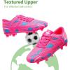 image:imageDREAM PAIRS Boys Girls Soccer Cleats Kids Football Shoes for LittleBig KidHot PinkBlue