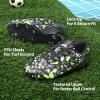 image:imageDREAM PAIRS Boys Girls Soccer Cleats Youth Firm Groud Athletic Outdoor Trainning Football Shoes for LittleBig KidBlackNeonGreen