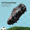 image:imageDREAM PAIRS Boys Girls Soccer Cleats Youth Firm Groud Athletic Outdoor Trainning Football Shoes for LittleBig KidBlackRed