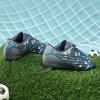 image:imageDREAM PAIRS Boys Girls Soccer Cleats Youth Firm Groud Athletic Outdoor Trainning Football Shoes for LittleBig KidDarkGreyRoyalBlue