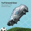 image:imageDREAM PAIRS Boys Girls Soccer Cleats Youth Firm Groud Athletic Outdoor Trainning Football Shoes for LittleBig KidDarkGreyRoyalBlue