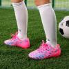 image:imageDREAM PAIRS Boys Girls Soccer Cleats Youth Firm Groud Athletic Outdoor Trainning Football Shoes for LittleBig KidFuchsiaPinkRoyalBlue