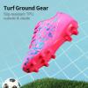 image:imageDREAM PAIRS Boys Girls Soccer Cleats Youth Firm Groud Athletic Outdoor Trainning Football Shoes for LittleBig KidFuchsiaPinkRoyalBlue