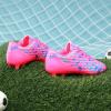 image:imageDREAM PAIRS Boys Girls Soccer Cleats Youth Firm Groud Athletic Outdoor Trainning Football Shoes for LittleBig KidFuchsiaPinkRoyalBlue