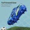 image:imageDREAM PAIRS Boys Girls Soccer Cleats Youth Firm Groud Athletic Outdoor Trainning Football Shoes for LittleBig KidNavyBlueBlackNeon Green