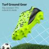 image:imageDREAM PAIRS Boys Girls Soccer Cleats Youth Firm Groud Athletic Outdoor Trainning Football Shoes for LittleBig KidNeon GreenBlack