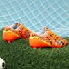 image:imageDREAM PAIRS Boys Girls Soccer Cleats Youth Firm Groud Athletic Outdoor Trainning Football Shoes for LittleBig KidOrangeDarkGreyYellow
