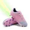 image:imageDREAM PAIRS Boys Girls Soccer Cleats Youth Firm Groud Athletic Outdoor Trainning Football Shoes for LittleBig KidPinkPruple