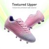 image:imageDREAM PAIRS Boys Girls Soccer Cleats Youth Firm Groud Athletic Outdoor Trainning Football Shoes for LittleBig KidPinkPruple