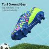 image:imageDREAM PAIRS Boys Girls Soccer Cleats Youth Firm Groud Athletic Outdoor Trainning Football Shoes for LittleBig KidRoyal BlueNeon Green