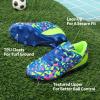 image:imageDREAM PAIRS Boys Girls Soccer Cleats Youth Firm Groud Athletic Outdoor Trainning Football Shoes for LittleBig KidRoyal BlueNeon Green