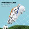 image:imageDREAM PAIRS Boys Girls Soccer Cleats Youth Firm Groud Athletic Outdoor Trainning Football Shoes for LittleBig KidWhiteRoyalBlueOrange