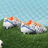 image:imageDREAM PAIRS Boys Girls Soccer Cleats Youth Firm Groud Athletic Outdoor Trainning Football Shoes for LittleBig KidWhiteRoyalBlueOrange