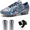 image:imageDREAM PAIRS Boys Girls Soccer Cleats Youth Firm Groud Athletic Outdoor Trainning Football Shoes with Soccer SocksDark GreyNavy