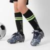 image:imageDREAM PAIRS Boys Girls Soccer Cleats Youth Firm Groud Athletic Outdoor Trainning Football Shoes with Soccer SocksDarkGreyRoyalBlue