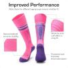 image:imageDREAM PAIRS Boys Girls Soccer Cleats Youth Firm Groud Athletic Outdoor Trainning Football Shoes with Soccer SocksFuchsiaPinkRoyalBlue