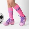 image:imageDREAM PAIRS Boys Girls Soccer Cleats Youth Firm Groud Athletic Outdoor Trainning Football Shoes with Soccer SocksPinkPurple