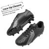 image:imageDREAM PAIRS Boys Girls Soccer Cleats Youth Firm Groud Classic Lightweight Football Shoes for LittleBig KidBlackDarkGrey