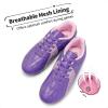 image:imageDREAM PAIRS Boys Girls Soccer Cleats Youth Firm Groud Classic Lightweight Football Shoes for LittleBig KidPurplePink