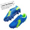 image:imageDREAM PAIRS Boys Girls Soccer Cleats Youth Firm Groud Classic Lightweight Football Shoes for LittleBig KidRoyalBlueNeonGreen