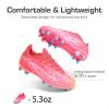 image:imageDREAM PAIRS Boys Girls Soccer Cleats Youth Firm Groud Football Shoes for LittleBig KidHot Pink