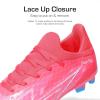 image:imageDREAM PAIRS Boys Girls Soccer Cleats Youth Firm Groud Football Shoes for LittleBig KidHot Pink