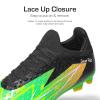 image:imageDREAM PAIRS Boys Girls Soccer Cleats Youth Firm Groud Football Shoes for LittleBig KidNeon GreenBlack