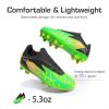 image:imageDREAM PAIRS Boys Girls Soccer Cleats Youth Firm Groud Football Shoes for LittleBig KidNeon GreenBlack