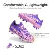 image:imageDREAM PAIRS Boys Girls Soccer Cleats Youth Firm Groud Football Shoes for LittleBig KidPinkPurple