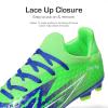 image:imageDREAM PAIRS Boys Girls Soccer Cleats Youth Firm Groud Football Shoes for LittleBig KidRoyal BlueNeon Green
