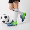 image:imageDREAM PAIRS Boys Girls Soccer Cleats Youth Firm Groud Football Shoes for LittleBig KidRoyal BlueNeon Green