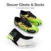 image:imageDREAM PAIRS Boys Girls Soccer Cleats Youth Firm Groud Sport Football Cleats with Soccer Socks for LittleBig KidToddlerNeon GreenBlack
