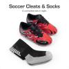 image:imageDREAM PAIRS Boys Girls Soccer Cleats Youth Firm Groud Sport Football Cleats with Soccer Socks for LittleBig KidToddlerRedBlack