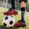 image:imageDREAM PAIRS Boys Girls Soccer Cleats Youth Firm Groud Sport Football Cleats with Soccer Socks for LittleBig KidToddlerRedBlack